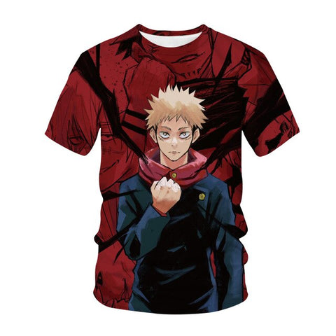 T-Shirt Anime Comic Itadori Jujutsu Kaisen - Jujutsu Kaisen Shop